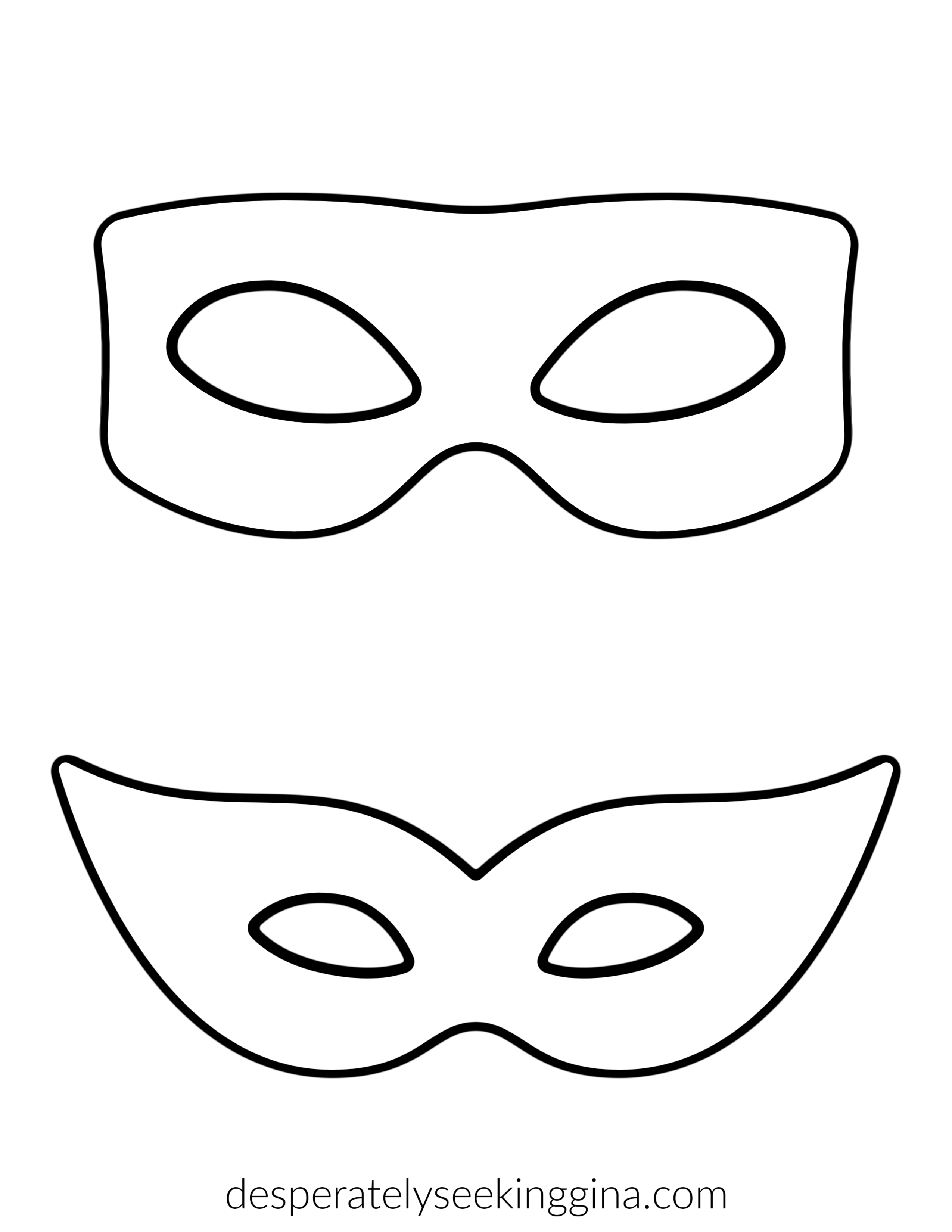 Mardi Gras Masks Templates Printables