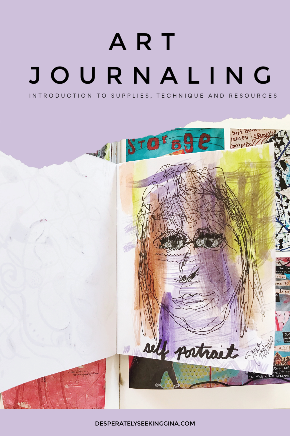 Introduction to Visual Art Journaling Workshop - Desperately Seeking Gina